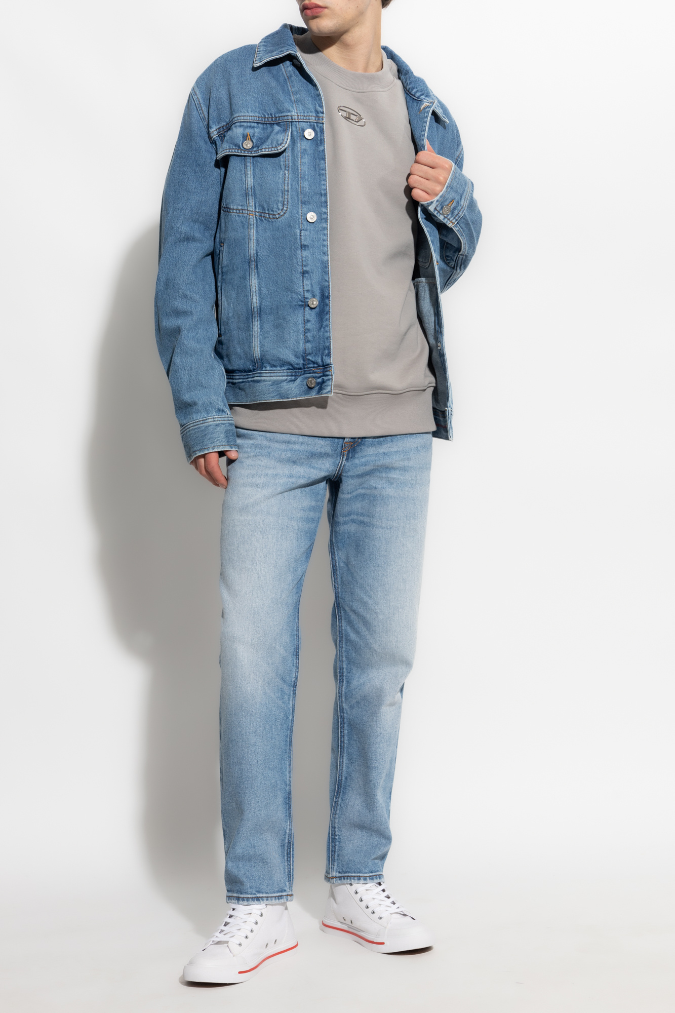 Diesel jeans jacket sales mens